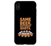 Same Beer Different Idiots Funny Party Beer Drinking October Carcasa para iPhone XS MAX