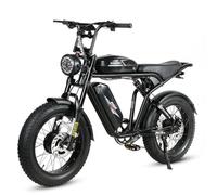 SAMEBIKE 20 Pulgadas e-Bike Bicicleta eléctrica con Doble batería Doble Motor Dos baterías y Pantalla LCD a Color Hombres Mujeres (Black)