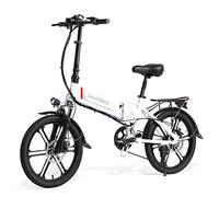 SAMEBIKE 2lvxd30 Bicicleta eléctrica 48v10.4ah Bicicleta eléctrica Plegable con 7 Velocidad niños y Adultos Autonomía Aumentada hasta 40-90KM