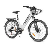 SAMEBIKE Bicicleta Eléctrica Adultos, 27.5'’ E-Bike con pedaleo asistido Batería 36V 15AH 150KG Carga Máxima, Bici Eléctricas de Montaña para Mujeres Hombres (White)