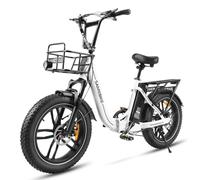 SAMEBIKE C05 Pro Bicicleta Eléctrica Plegable 36V Adulto E-Bike Mujer Bici | Autonomía 45-90km, doble suspensión, ruedas 20x4 pulgadas, chasis aluminio, carga máxima 150kg, batería extraíble, urbana