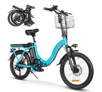 SAMEBIKE CY20FT Bici Elettrica Pieghievole per Adulti - Bicicletta Elettrica con Batteria Rimovibile 36V 13AH, Motore 250W, Autonomia 70KM e Pneumatici 20" per Tutti i Terreni