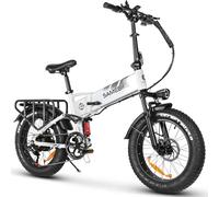 SAMEBIKE RSA02 PRO E Bike Bicicleta eléctrica plegable para hombre con 20 x 4,0 pulgadas, 48 V/15 Ah, batería extraíble, largo alcance hasta 150 km/110 KM, suspensión completa, 7 velocidades