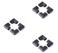 SameeHome 12Pcs Esquina de Parachoques Protectores para Table Seguridad de Bebes Negro