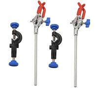 SameeHome 2 pinzas de laboratorio de 3 con cabeza de dedo con revestimiento de goma, clip de laboratorio negro