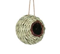 SameeHome 4 Uds. de PáJaro Tejido de Hierba en Forma de Bola EducacióN de la Primera Infancia Hecho una Mano DIY Tejido Casa de PáJaros DecoracióN HortíCola