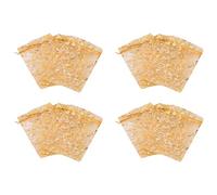 SameeHome 400 Piezas 9X12cm Bolsas de Joyería de Organza de Corazón de Lazo de Tejido Fino Bolsos ()