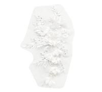 SameeHome de Cuentas de Novia Encaje de Perforación de Cuentas Parches Bordados para Ropa Vestido Decoración DIY de Boda Hierro sobre Apliques de Costura