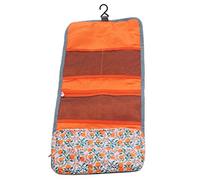 SameeHome Práctico colgante bolsa cosmética bolsa de cultura organizador señoras mujeres formando bolsa naranja, naranja