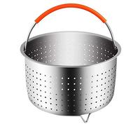 SameeHome Vaporera de acero inoxidable con cesta de vapor resistente recubierta de silicona