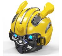 SAMERIO Altavoz Bluetooth portátil Transformers Bumblebee Helmet Wireless Bluetooth 5.0 Dual Built-in Speaker con Cable de Carga USB Altavoz inalámbrico pequeño para Exteriores, Ideas de Regalos
