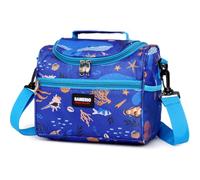 SAMERIO Loncheras Para Ninos Bolsa Térmica Pequeño Porta Alimentos 7L Hermética Plegable Nevera para Mujer Niñas para Escuela Oficina Playa Viaje Camping (Océano)