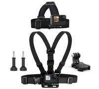 Sametop Arnés de Pecho Montura Correas para Cabeza Chest Mount Harness Soporte de Correa Pechera Compatible con GoPro Hero 13 12 11 10 9 8 7 6 5 4 Session 3+ 3 Hero(2018) dji Osmo Cámaras de acción