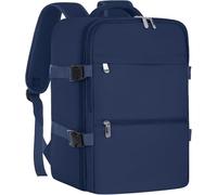 Samfolk Ryanair - Mochila para equipaje de mano, 40 x 20 x 25 cm, 13 bolsillos, con bolsa de zapatos separada, 20 L, azul marino, 40x30x20, Mochila de viaje Carry-on