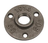 Samfox 10 Piezas DN15 3 Agujeros Brida Pieza, Base de Rosca Brida de Piso Accesorios de Tubería de Hierro Fundido 65mm para Grifo Pared Estante Suelo DIY Decoración Artesanal
