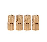 Samfox 4 Piezas Bisagra de latón Oculta, Bisagras Cilíndricas Bisagras de Barril Dessimuladas Ángulo de Apertura 180 ° para Joyero de Madera y Puertas de Armario de Muebles (10mm)