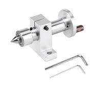 Samfox Centro Giratorio de Doble Rodamiento, Mini Torno Puntas Para Mini Torno Centro Rotación Centro de Rotación con Llave Accesorios de Bricolaje para Mini Torno