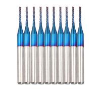 Samfox Cnc End Mill-Samfox 3.175mm Carburo End Mill Blue Coat Cnc Router Bits Bits de Grabado de Borde de Corte PCB Machinery Pack de 10 (tamaño : 1.0mm)