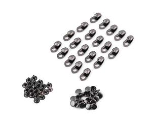 Samfox El Zapato con Cordones Ganchos 20pcs / Set Accesorios de Encaje Ganchos de Aleación de Arranque de Encaje Con Los Remaches para El Ascenso de Excursión Los Zapatos/Reparación/Ruta