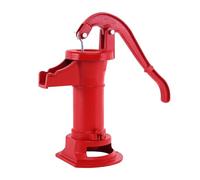 Samger antiguo puede bomba de agua de mano hierro fundido rojo mano bomba 25 pies máximo elevación manual transferencia de agua bomba impulso fuente para exteriores, jardín, estanque, juego de