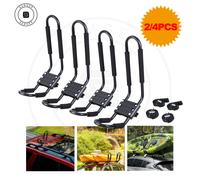 Samger-portaequipajes para Kayak, soporte para canoa, barra en J de montaje superior, barra transversal para coche y camión con correas de protección de espuma, 2/4 unidades 4 pcs