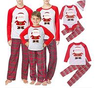 SAMGU Conjunto de Pijamas Familiares de Navidad Ropa de Dormir Otoño Invierno Mujere Hombre Niños Pijamas de Año Nnuevo