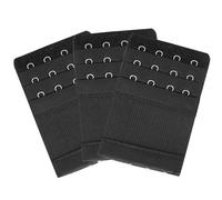 SAMGU Extensores de sujetador con 4 ganchos, 3 unidades, Black 4 Hook Distance 1.3Cm, Talla única