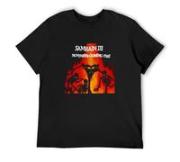 Samhain III November Coming Fire Logo Men's T Shirt Black 3XL