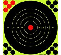 SamHeng 8 Inch Pegatinas para dianas de Tiro, dianas Redondas Autoadhesivas, dianas antisalpicaduras para Entrenamiento de Tiro con Arco y Caza, Pegatinas reactivas para dianas Redondas 20p