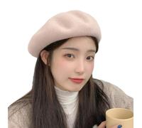 SamHeng Boina francesa para mujeres Invierno de otoño otoño damas chorro gorro sombreros sombreros vintage de una talla, Beige