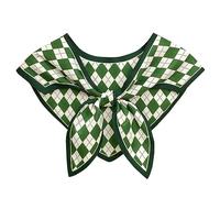 SamHeng Mujeres Decorativo Chal Cuello Falso, Moda Anudado Bufanda Triángulo Verano Capa de Hombro, Desmontable Camisa Falso Cuello (Estilo A)