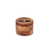 Samhita Urna de madera de acacia hecha a mano para cenizas humanas, urna de caja de madera del árbol de la vida para cenizas, urnas de cremación para mascotas para cenizas de perros, urna para cenizas