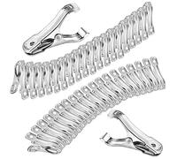 Samhopo 40 PCS Garden Clips, Greenhouse Clamps Made of Stainless Steel, Greenhouse Clips for Netting, Have a Strong Grip to Hold Down the Shade Cloth or Plant Cover on Garden Hoops