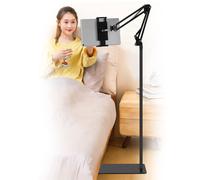 SAMHOUSING Soporte de piso para tableta, soporte universal ajustable giratorio de 360 ????grados para tableta de metal, soporte para telfono par