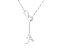 SAMINO Collar de Colgante Collares de la Letra A - Z Regalo de Cumpleaños de la Chica Collar Ilimitado de Navidad de la Madre Sobrina Amiga Hermana (A)