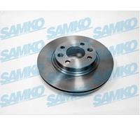 SAMKO 2x Disco de Freno Delantero Ventilado para Smart Forfour Sedán 453 Fortwo
