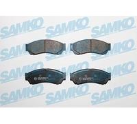 SAMKO Juego de pastillas de freno Delantero no preparado para indicador de desgaste 5SP1553 Juego de pastillas de freno Compatible con TATA (TELCO) INDICA 40V2, ROVER CityRover Hatchback