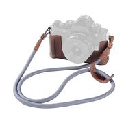 SAMLLRIG 5096 - Funda para cámara Nikon Z f, de piel sintética vintage con asa reforzada, forro de microfibra antiarañazos, marco de aleación de aluminio, correa para el hombro, color marrón