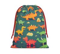 SamLng Bolsa de regalo grande con cordón, muchos dinosaurios pequeños, perfectos para Navidad, vacaciones y recuerdos de fiesta, bolsas de dulces y bolsas de golosinas
