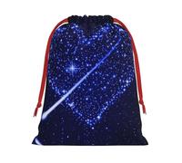 SamLng Bolsas de regalo pequeñas con cordón, bolsas de regalo de Navidad con corazón de estrella fugaz, regalos de Navidad, bolsas de caramelos, bolsas de golosinas