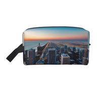 SamLng Chicago Illinois Usa 1 - Neceser de viaje con impresión, bolsa de maquillaje para hombres y mujeres, organizador portátil para uso diario