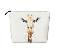SamLng Clever Giraffe - Organizador universal para artículos de tocador reutilizable con bolsa con cremallera, color negro, talla única, negro, negro, One Size