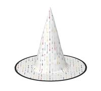 SamLng Colorido arte dibujado a mano con flechas de estilo bohemio, sombrero de Halloween para adultos, accesorio versátil de disfraz de sombrero de bruja para fiestas, bailes de máscaras, cosplay y
