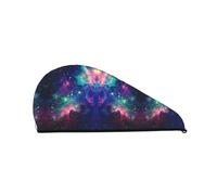 SamLng Colorido gorro de terciopelo coral galaxia para el cabello, perfecto para el hogar, viajes, fiestas en la piscina, playas, baños y mucho más