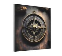 SamLng Cuadro moderno de 12 x 12 pulgadas, diseño mágico HD, diseño nórdico, brújula, lienzo decorativo, arte abstracto de pared de árbol para el hogar y la oficina