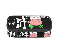 SamLng Estuche con bonito diseño de libélula, organizador multiusos, tela Oxford duradera, múltiples compartimentos, Linda vaca, Talla única, Mochila escolar