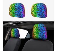 SamLng Funda universal para reposacabezas de coche con estampado de mariposas coloridas, 2 piezas, protector para furgonetas, SUV, camiones, mejora tu experiencia de conducción