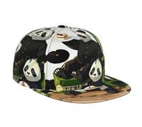 SamLng Gorra de béisbol con estampado de Pandas of Father and Son para hombres y mujeres, perfecta para viajes, actividades al aire libre, vacaciones en la playa y más, color negro