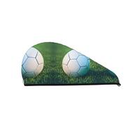 SamLng Gorra de terciopelo verde con diseño de pelota de fútbol en color coral, perfecta para el hogar, viajes, fiestas en la piscina, playas, baños y mucho más