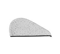 SamLng Gorro de pelo seco de terciopelo coral negro y blanco para mujer, conveniente para el hogar, viajes y fiestas en la piscina. Perfectamente pensado
